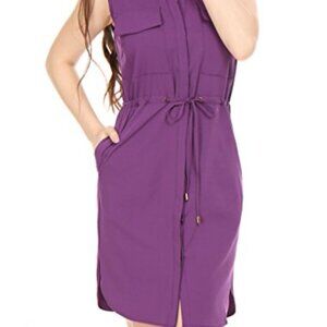 Allegra K Purple Button Down Dress SZ Large
